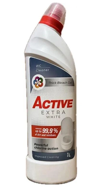 Засіб д/чищення унітазу з хлором Active Ultra White 1 л